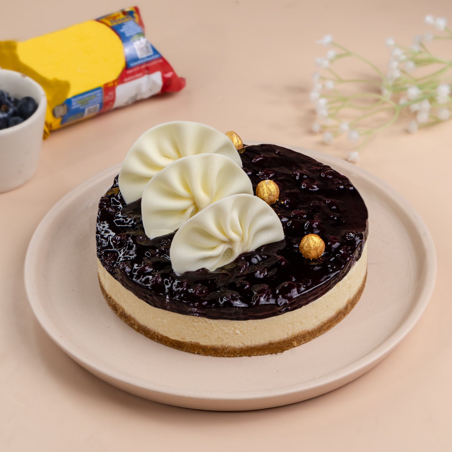 Blueberry Baked Cheesecake