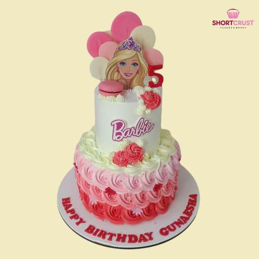 Two Tier Barbie Girl Cake
