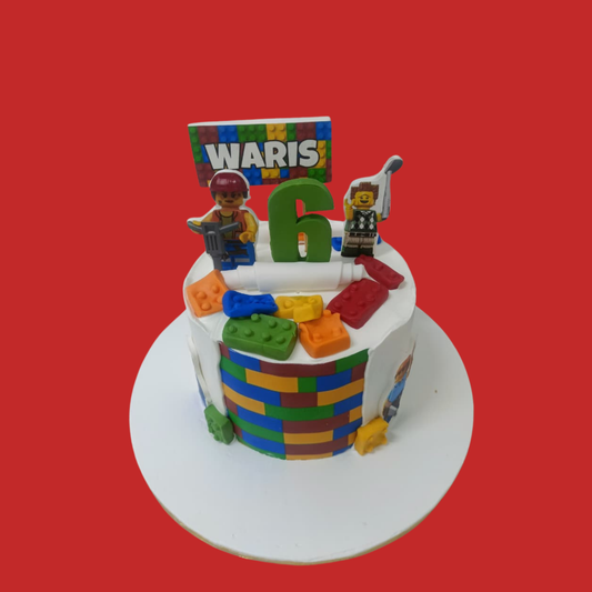 Lego-Themed Birthday Cake