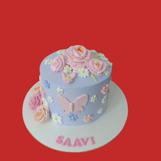 Floral Theme Cake