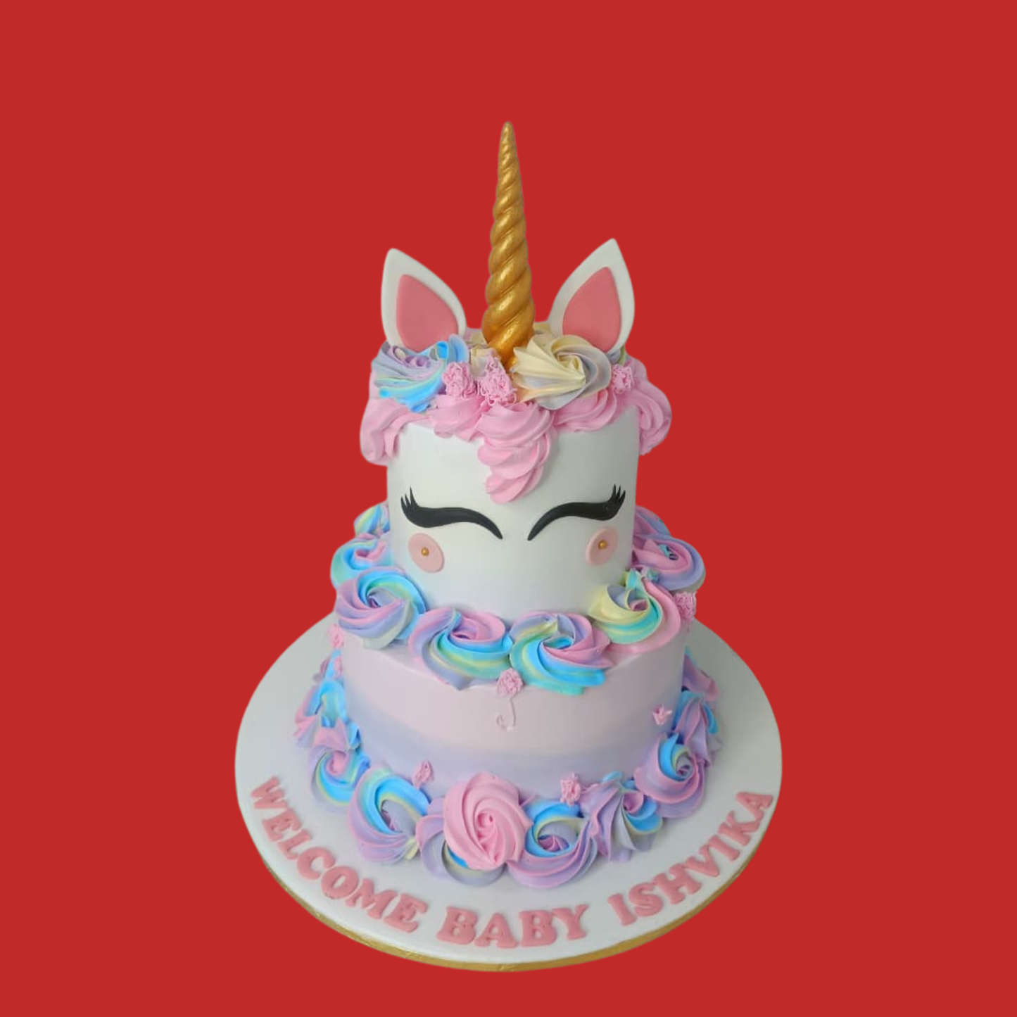Unicorn Welcome Baby Cake
