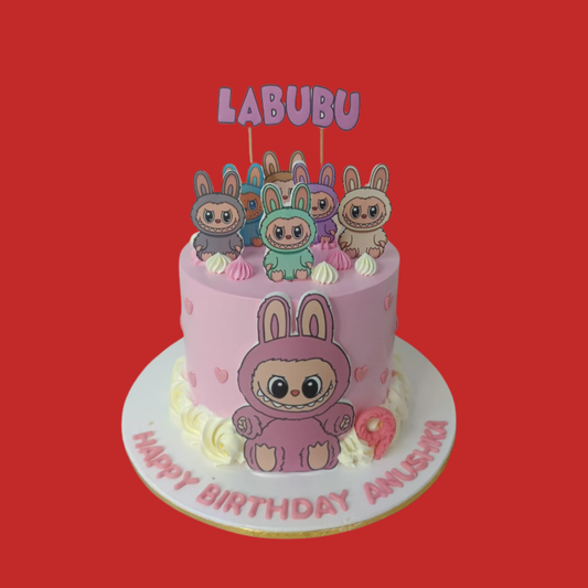 Labubu Themed Birthday Cake