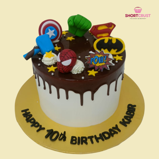 Super Man Theme Cake