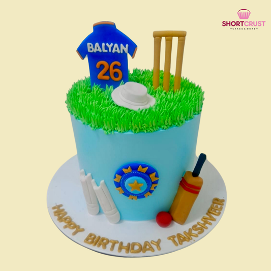 Cricket Theme Cake