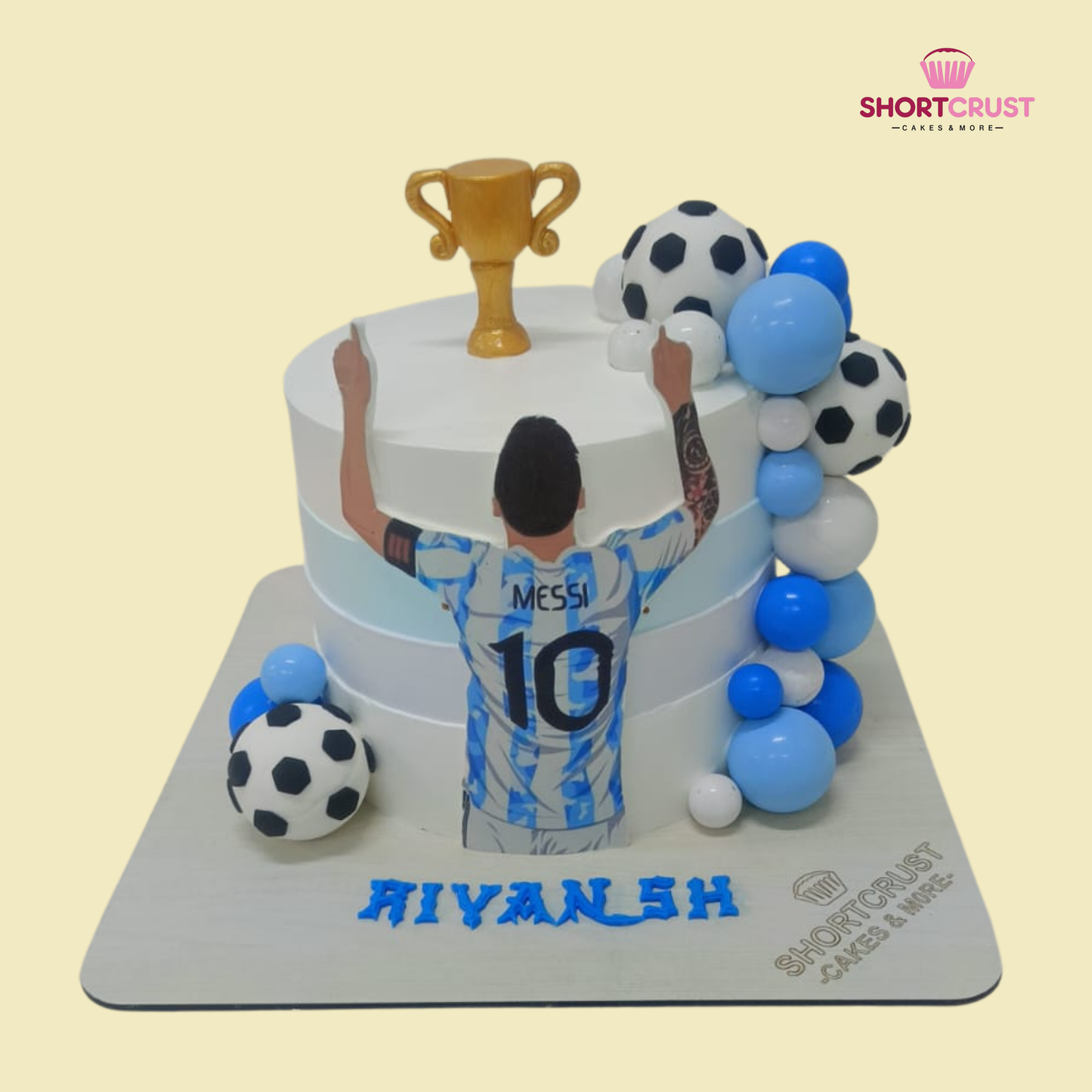 Messi Football Theme Cake