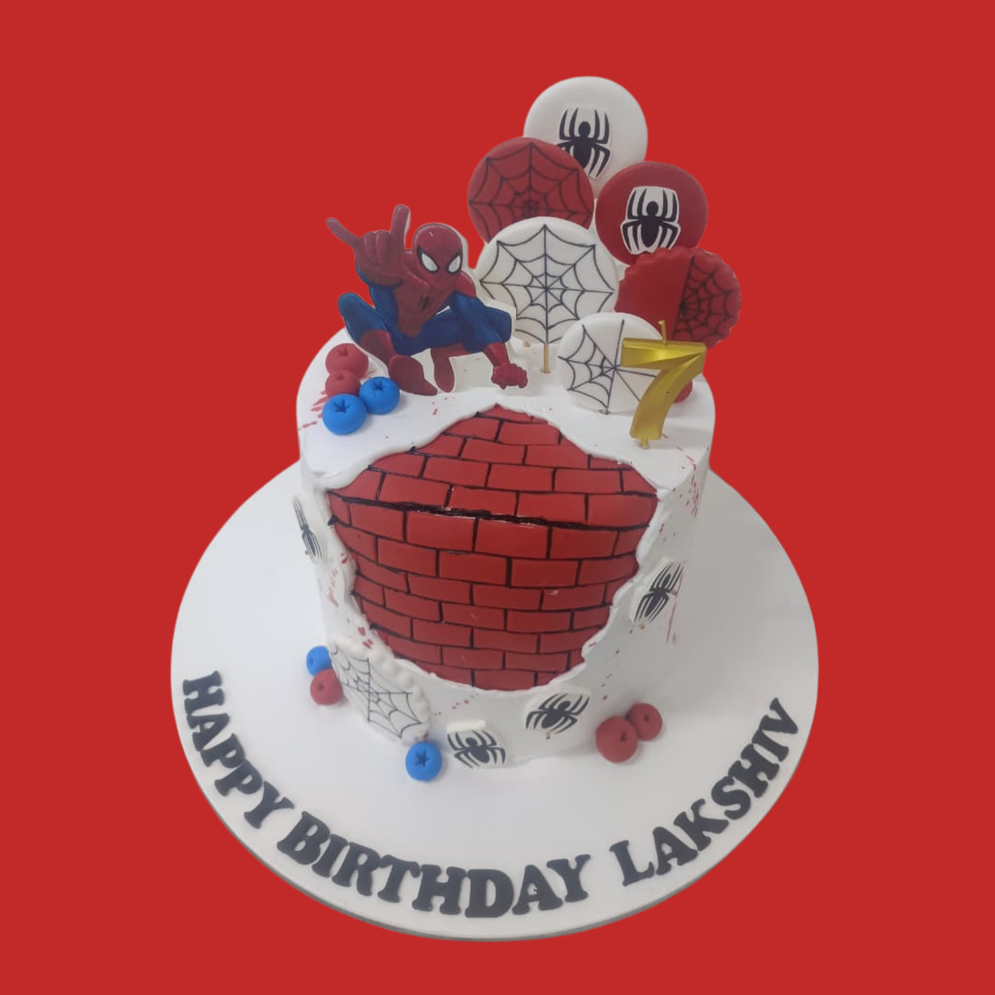 Spider Man Theme Cake