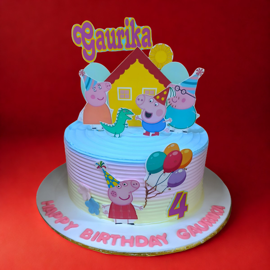 Peppa Pig Theme Cake