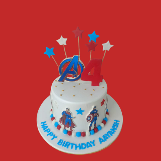 Super Hero Theme Cake