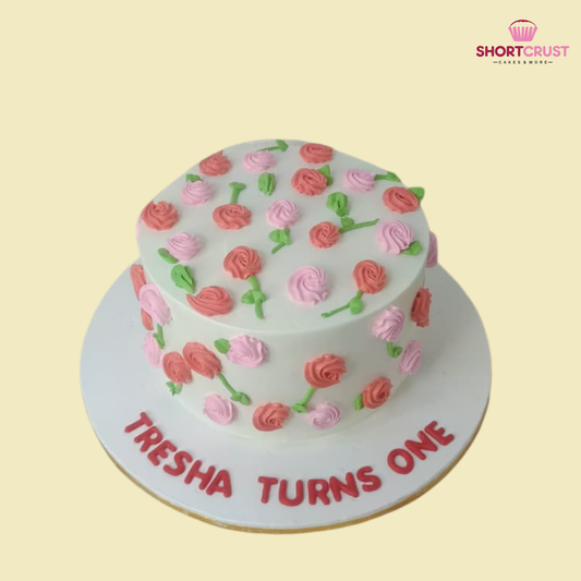 Floral Theme Cake