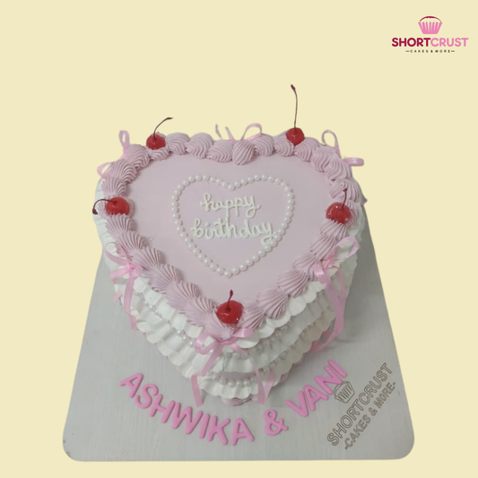Heart Shape Vintage Cake