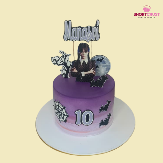 Wednesday Addams Theme Cake
