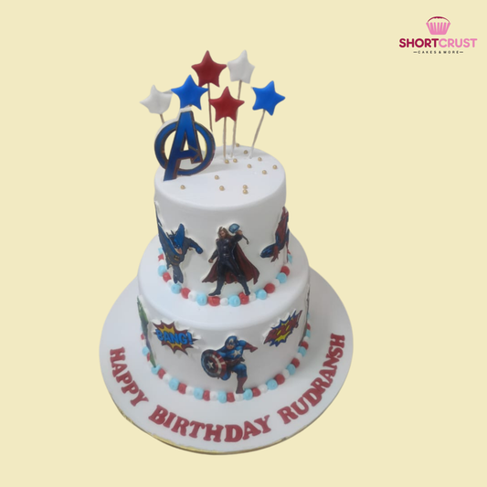 Avengers Theme Cake