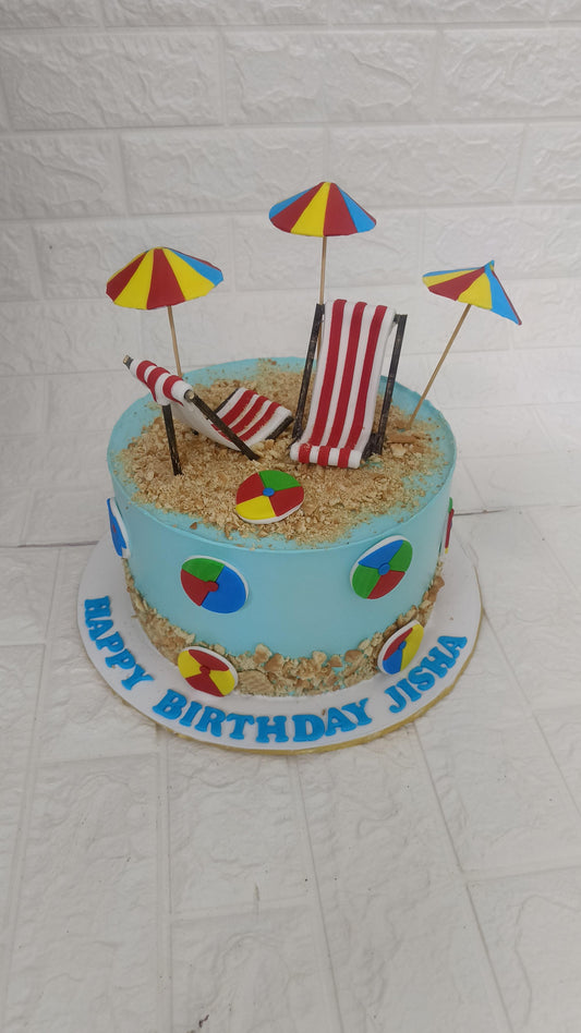 Beach Theme Cake