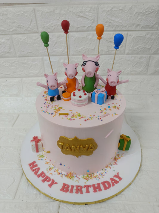 Peppa Pig Theme Cake