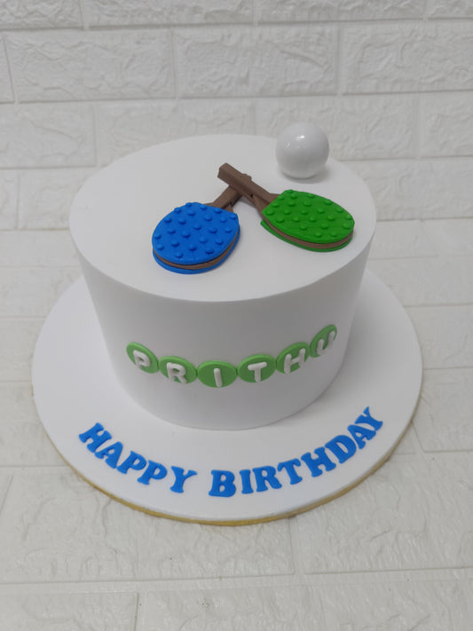 Table Tennis Theme Cake