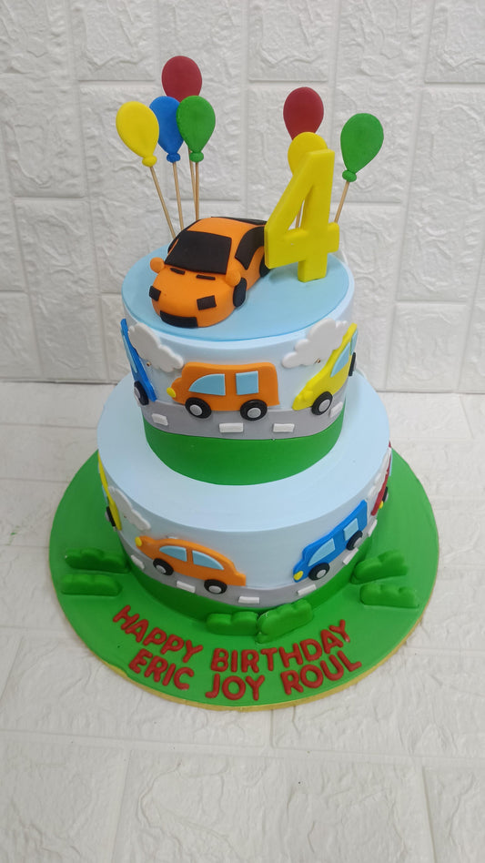 Toy Car Theme Cake
