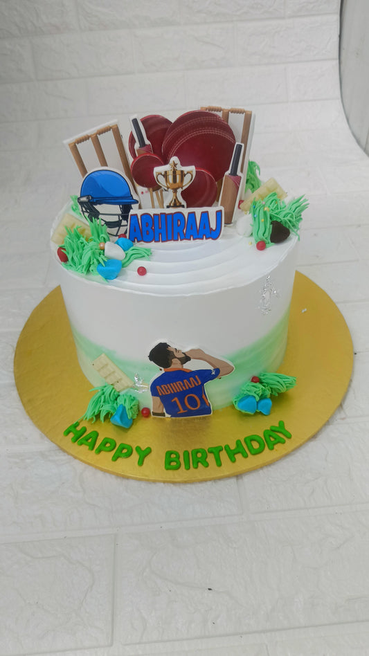 Cricket Theme Cake