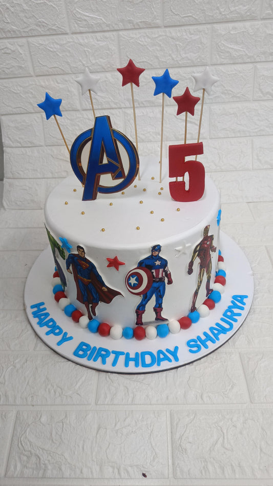 Avengers Theme Cake