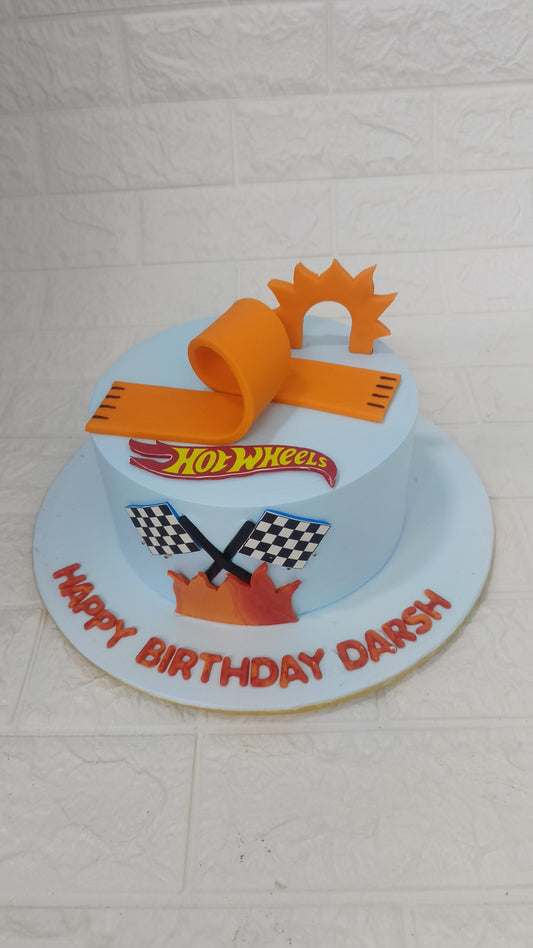 Hot Wheels Track Theme Cake