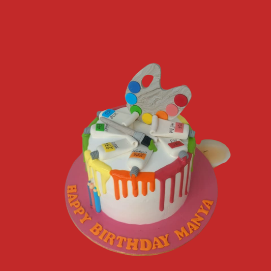 Painting Theme Cake